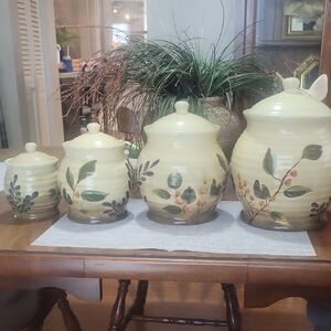 Floral Ceramic Canister Set